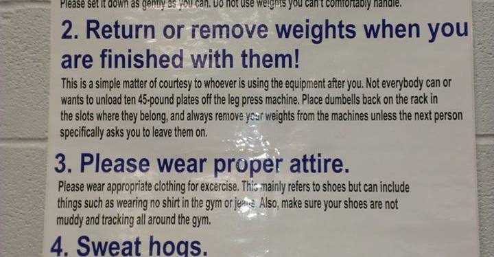 5+ Gym Etiquette&nbsp;Rules